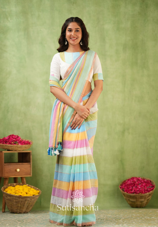Dhiyona SS Threads of Joy – Multicolor Mul Cotton Magic
