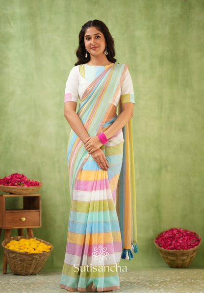 Dhiyona SS Threads of Joy – Multicolor Mul Cotton Magic