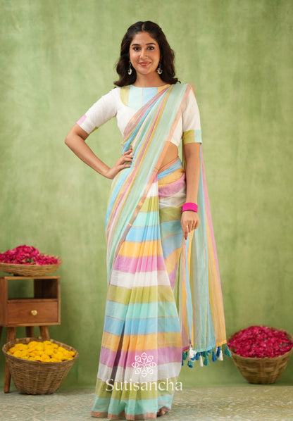 Dhiyona SS Threads of Joy – Multicolor Mul Cotton Magic