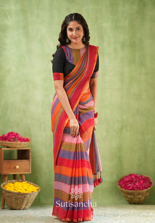Dhiyona SS Threads of Joy – Multicolor Mul Cotton Magic