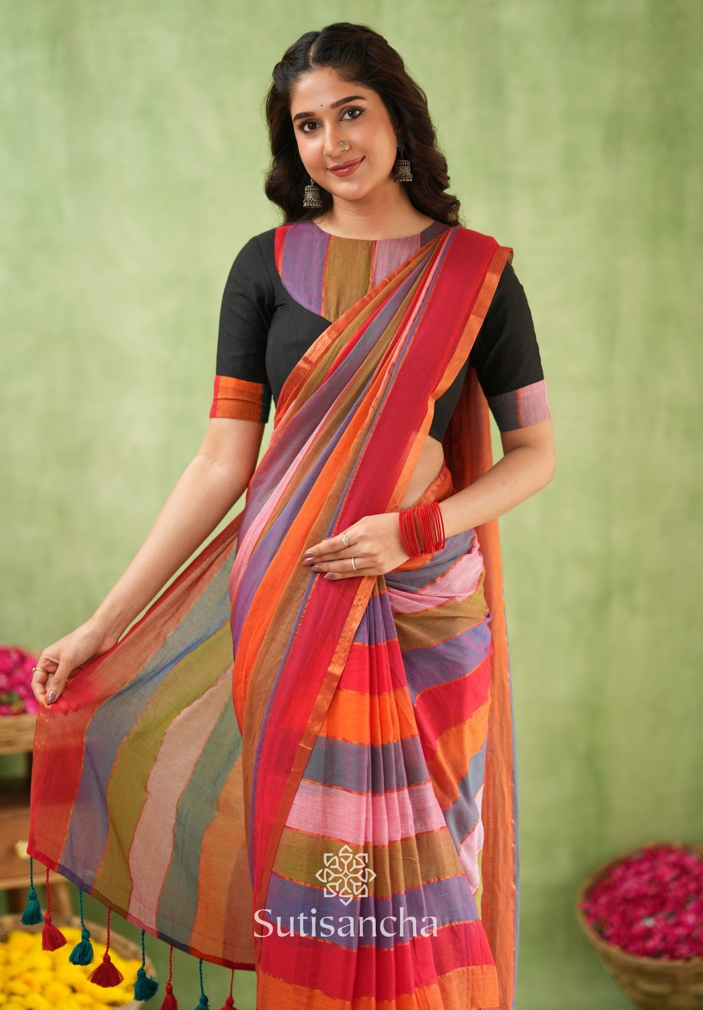 Dhiyona SS Threads of Joy – Multicolor Mul Cotton Magic