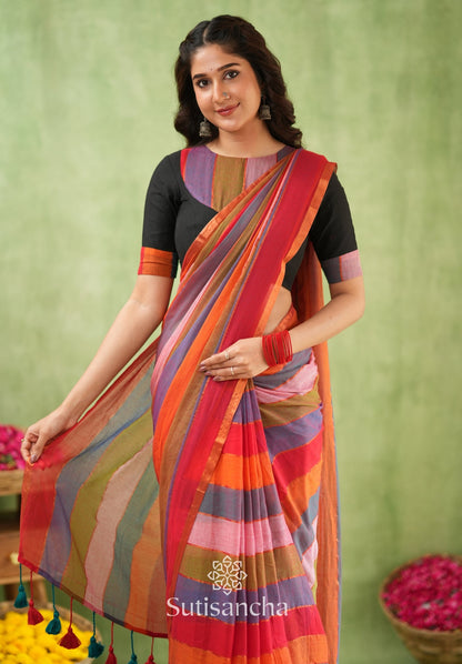 Dhiyona SS Threads of Joy – Multicolor Mul Cotton Magic