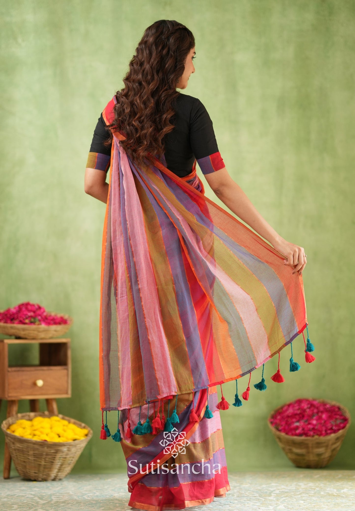 Dhiyona SS Threads of Joy – Multicolor Mul Cotton Magic
