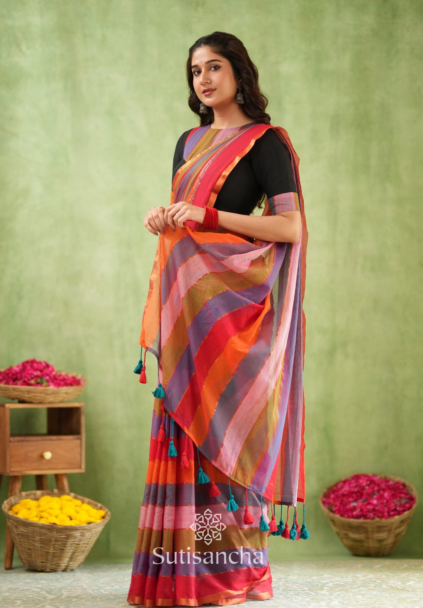 Dhiyona SS Threads of Joy – Multicolor Mul Cotton Magic