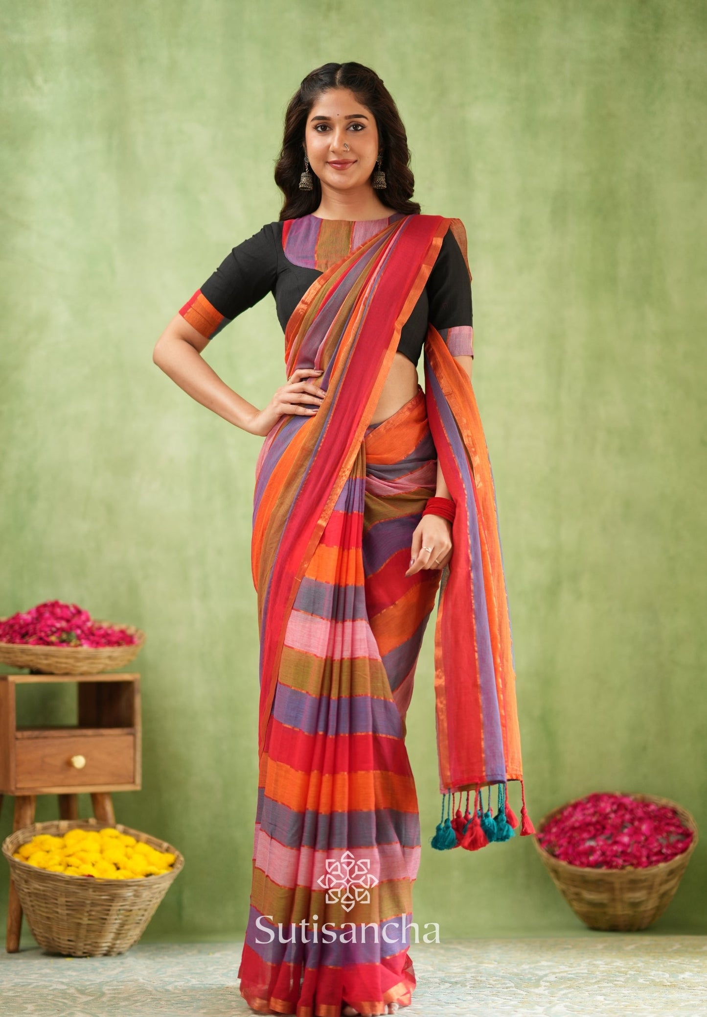 Dhiyona SS Threads of Joy – Multicolor Mul Cotton Magic