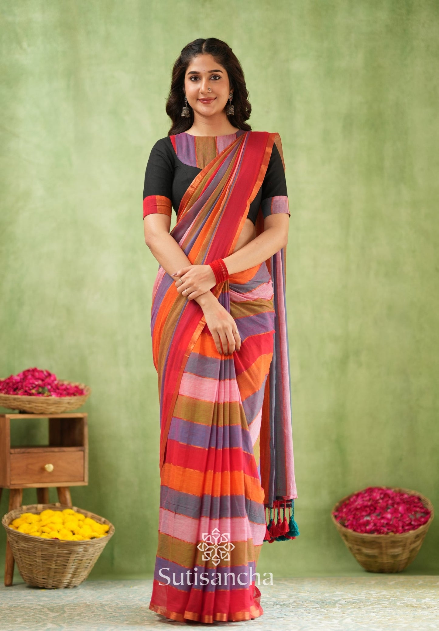 Dhiyona SS Threads of Joy – Multicolor Mul Cotton Magic