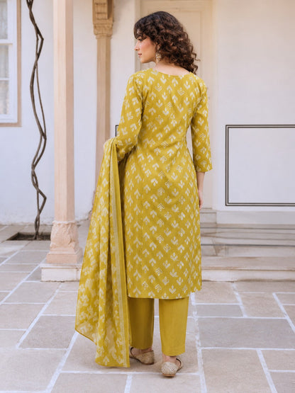 Myra Slime Printed Work Suit Set