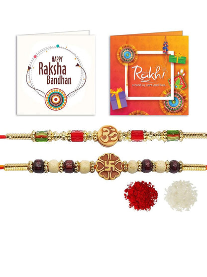 Dhiyona Set Of 2 Beaded Rakhi