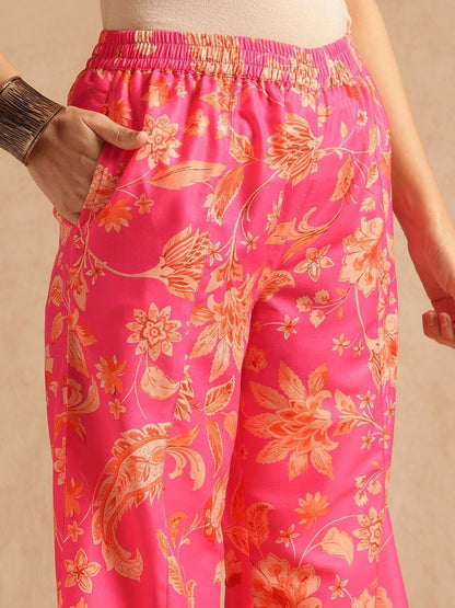 Dhiyona AN Women Floral Printed Regular Kurta with Sharara