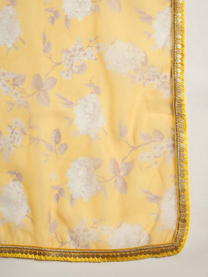 Dhiyona SN Floral Printed Kurta With Sharara & Dupatta