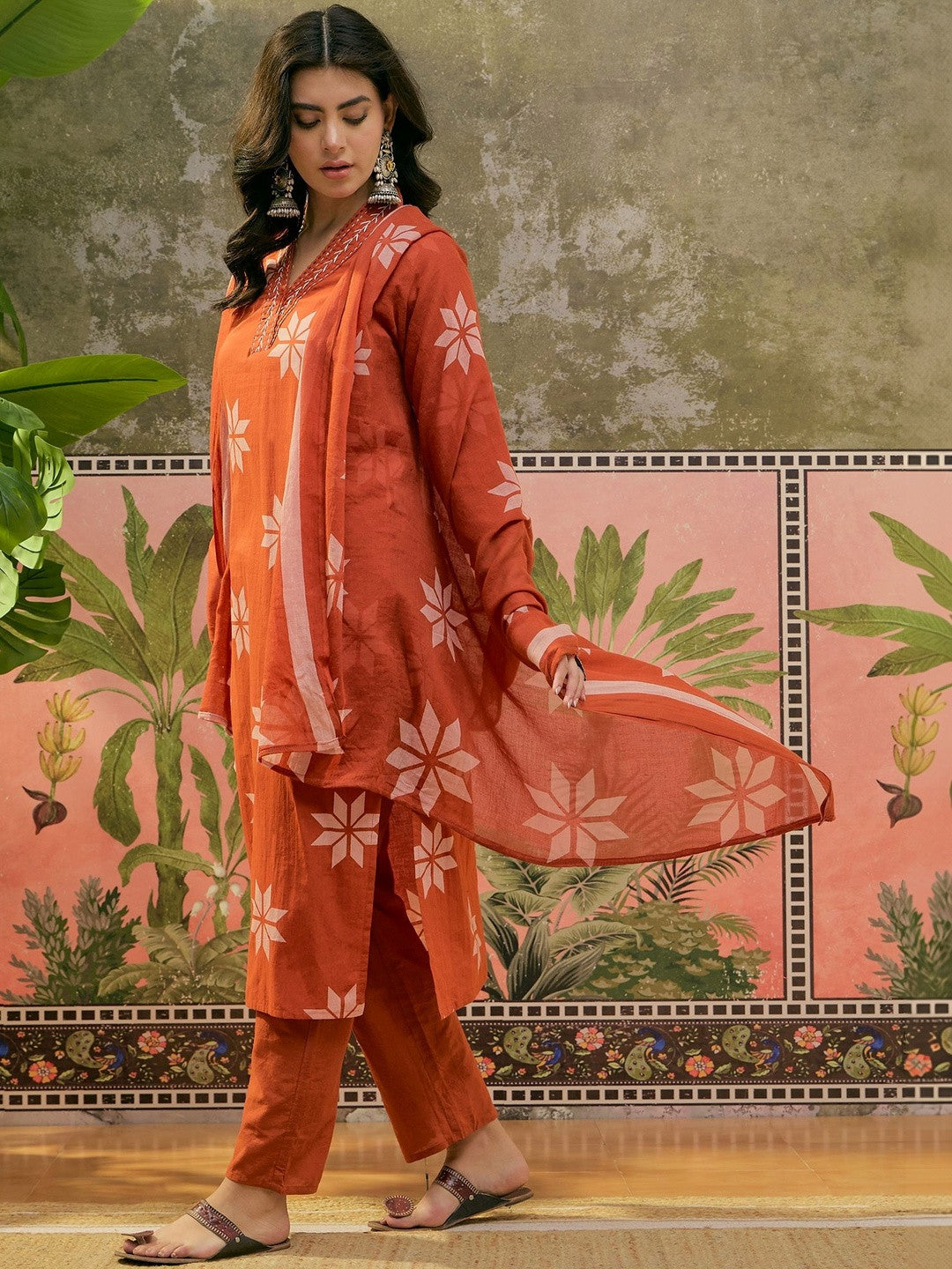 Printed Kurta & Trouser With Dupatta
