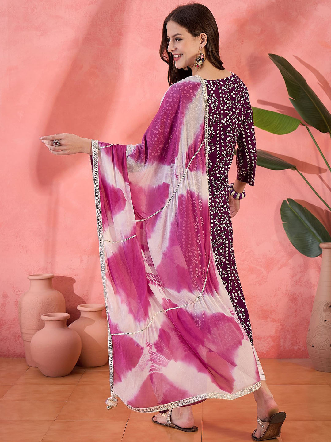 Printed Pure Cotton Kurta Trouser With Dupatta