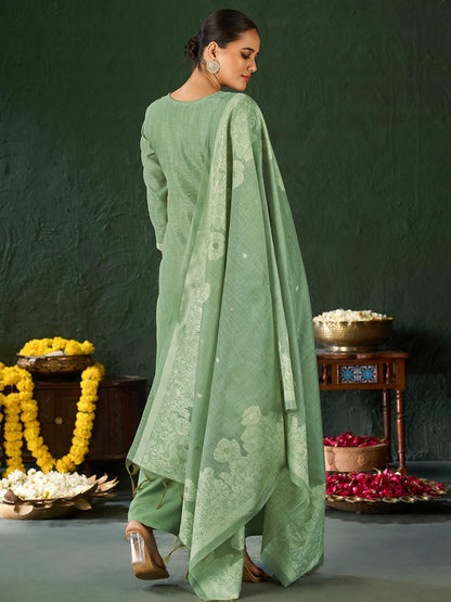 Dhiyona KL Women Handwork Embroidered Regular Kurta with Palazzos And Dupatta