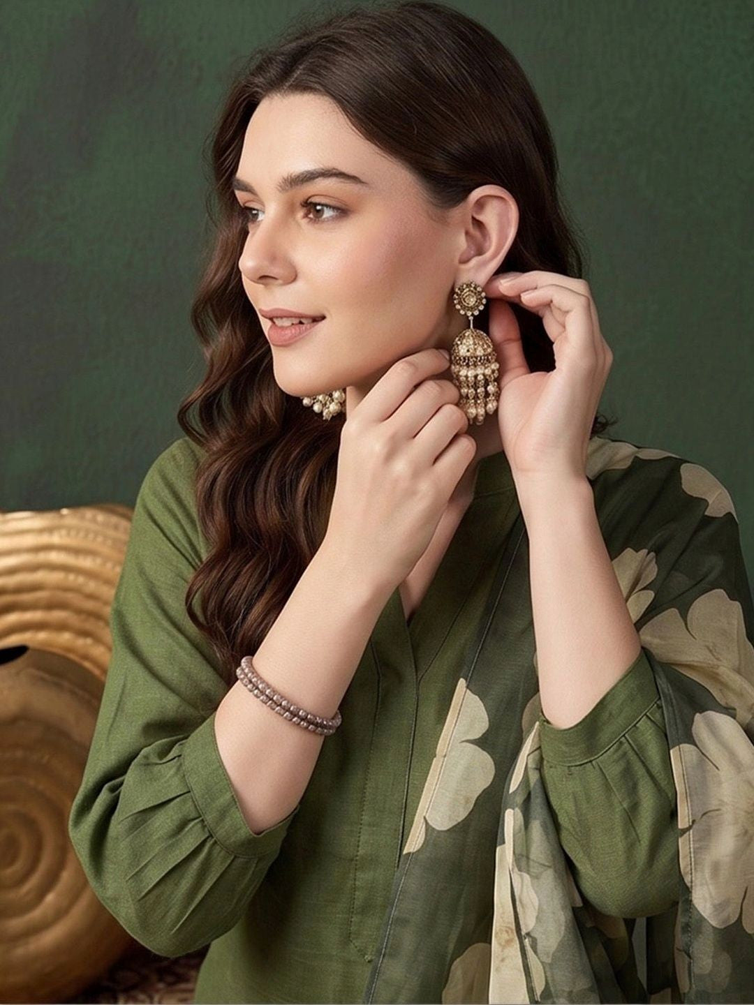 Women Regular Kurta with Trousers & With Dupatta