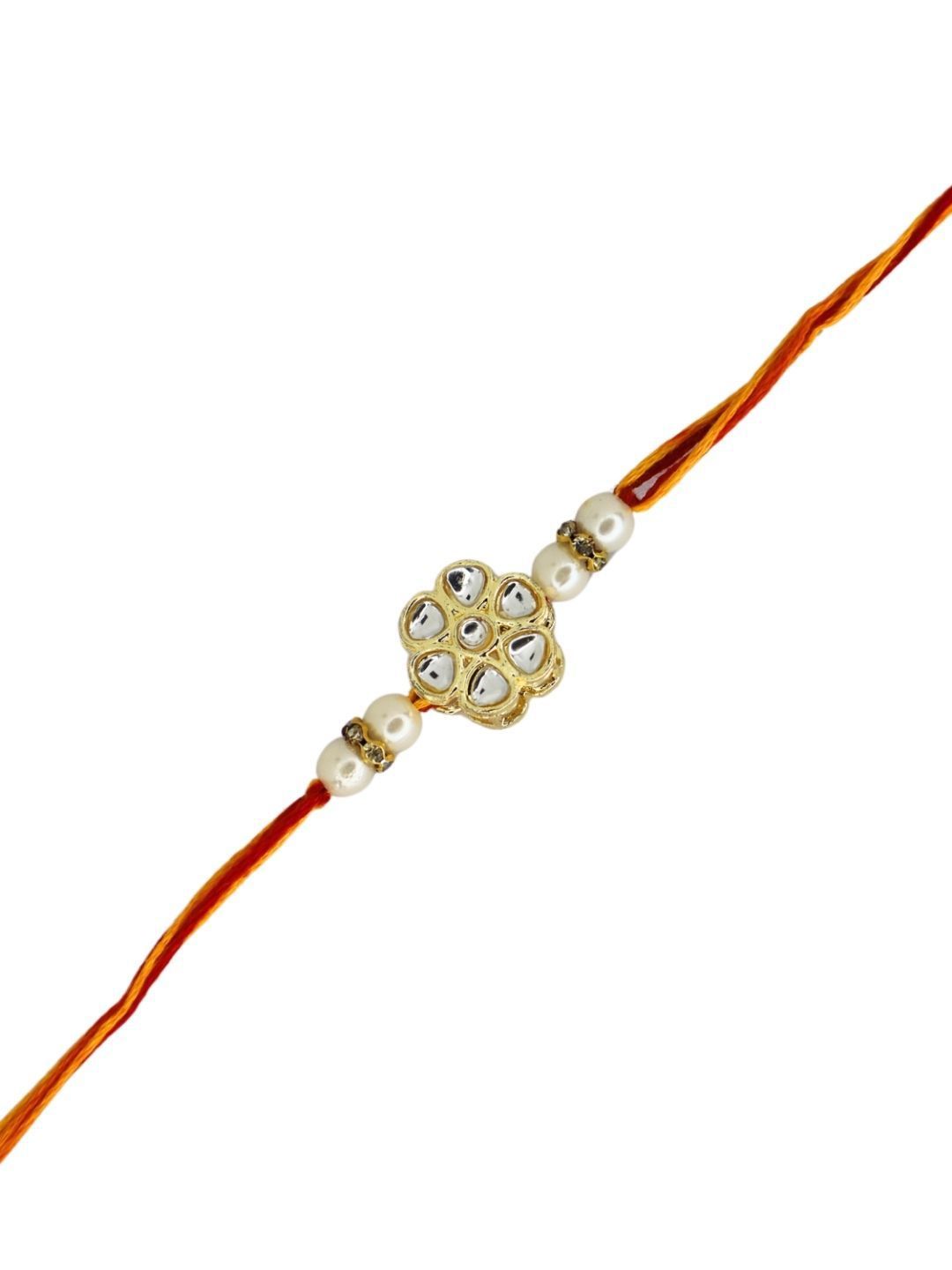 Dhiyona Thread Rakhi Greeting Card & Roli Chawal