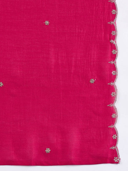 Dhiyona VA Women Ethnic Motifs Embroidered Kurta with Sharara & Dupatta