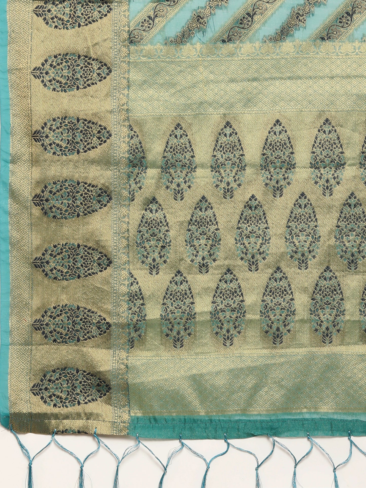 Dhiyona GR Women's Natasha Tiffany Blue Organza Saree