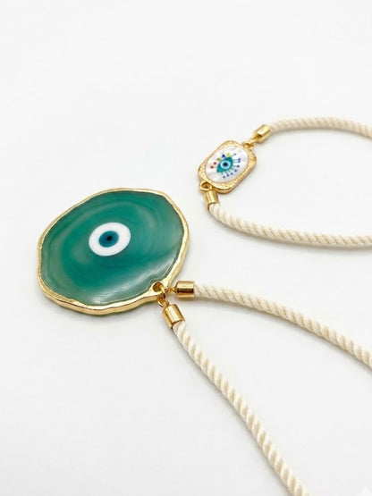 Dhiyona Set Of 2 Evil Eye Resin Design Bhaiya Bhabhi Wraparound Rakhi