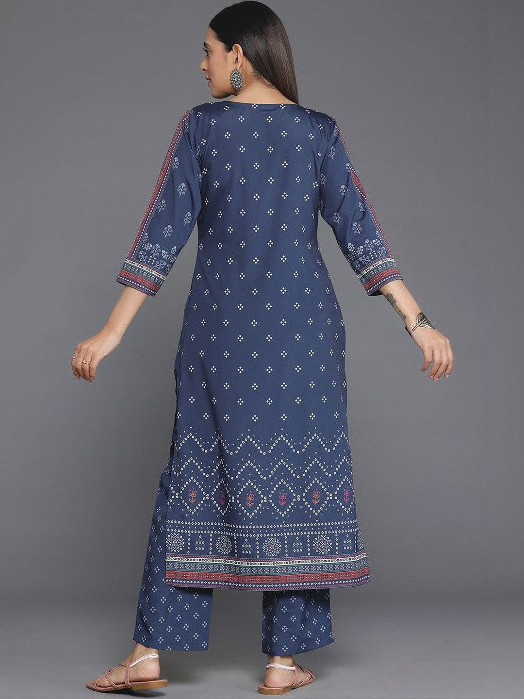 Women Ethnic Motifs Printed Regular Kurta with Trousers