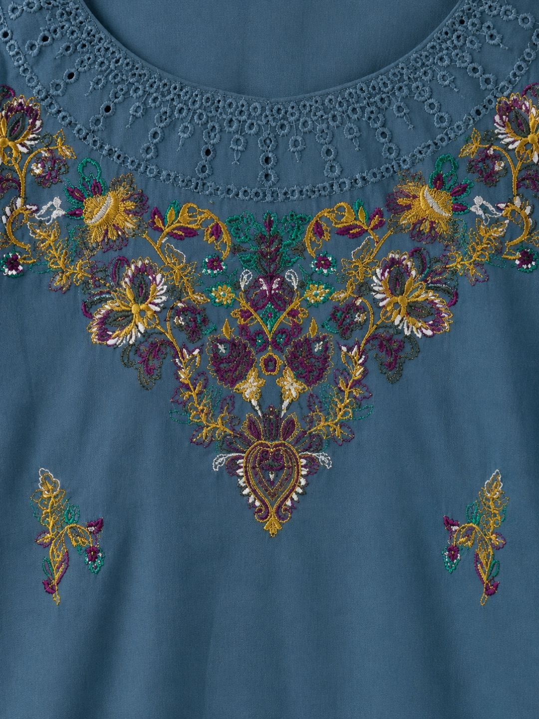 Mayuri Glacier Schiffili Embroidered Co-ord Set