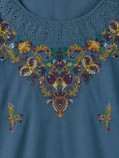 Mayuri Glacier Schiffili Embroidered Co-ord Set