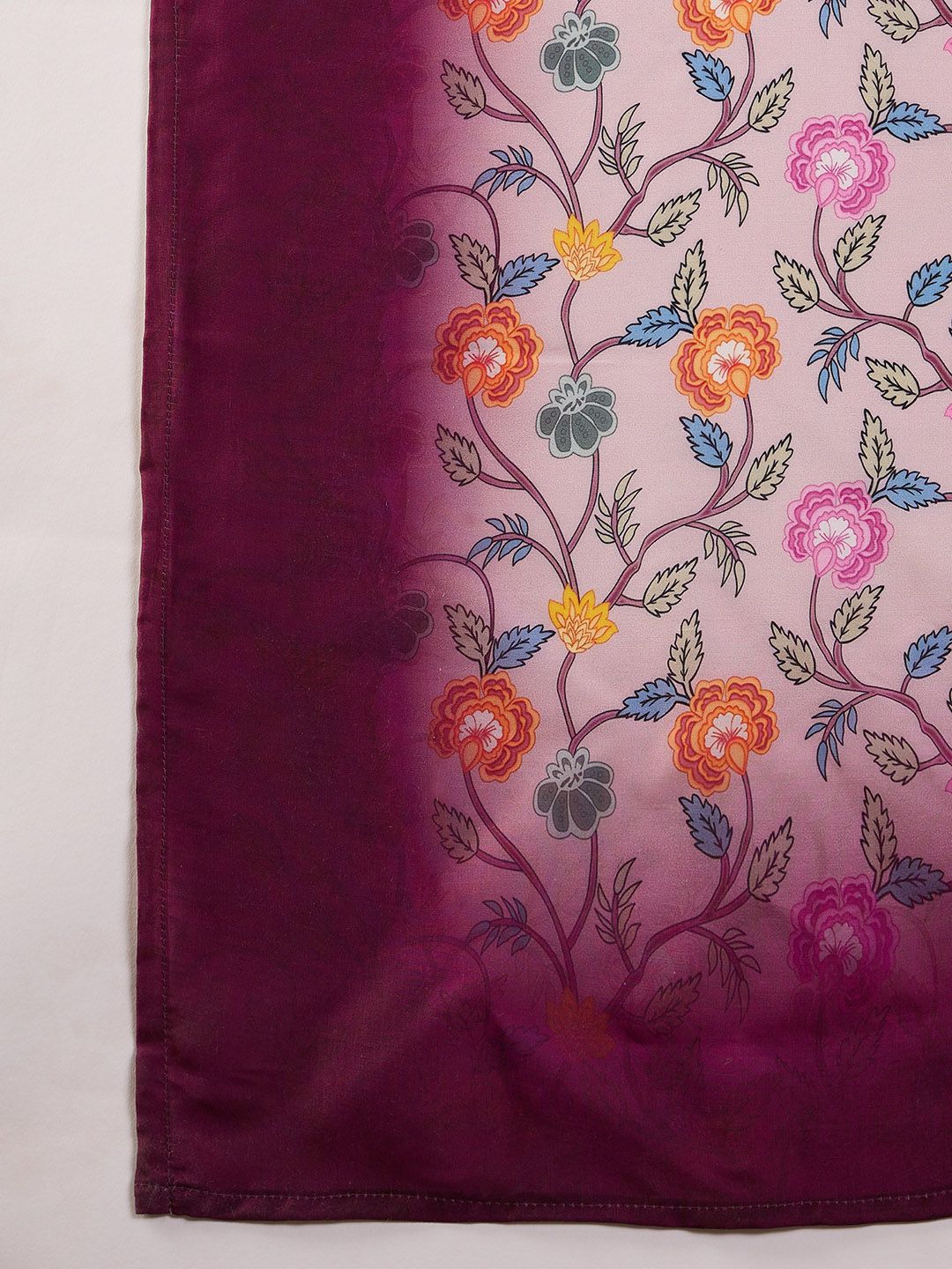 Dhiyona SN Self Design Embroidered A-Line Kurta With Palazzos & Dupatta