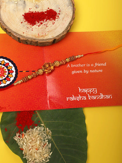 Dhiyona Unisex Beaded Thread Rakhi