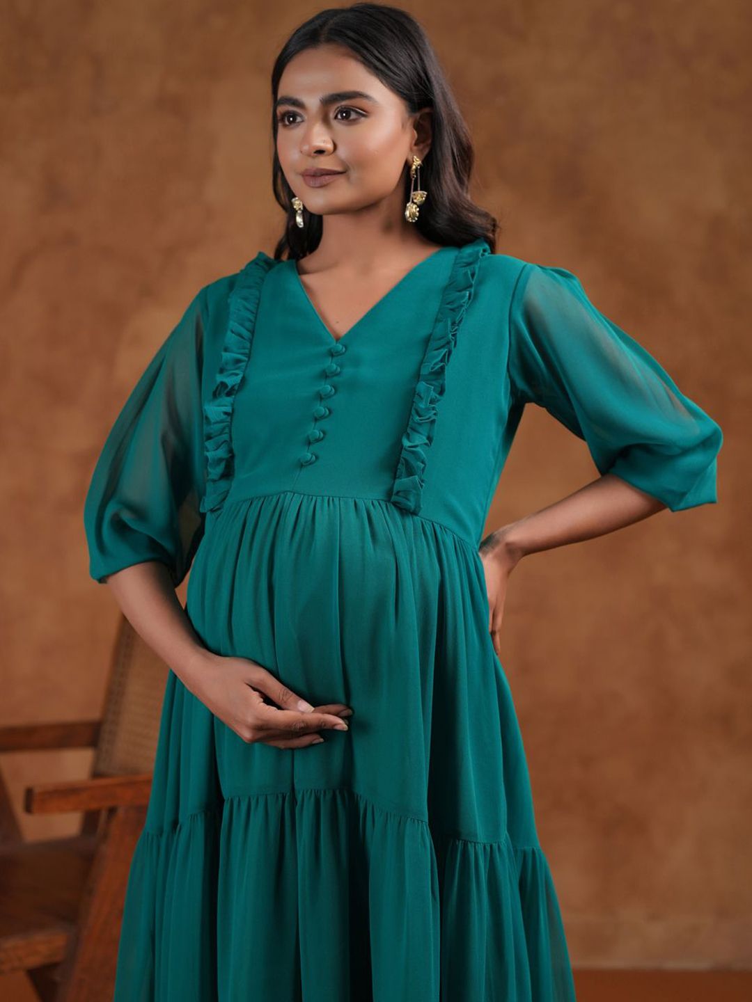 Dhiyona AY Women's Fit & Flared Maternity Ethnic Dresses