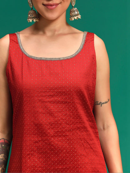 Women Ethnic Motifs Regular Kurta with Trousers & With Dupatta