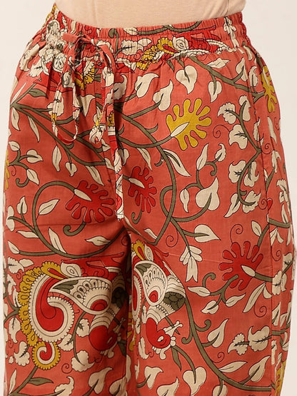 Women Ethnic Motifs Regular Pure Cotton Kurta with Trousers & With Dupatta
