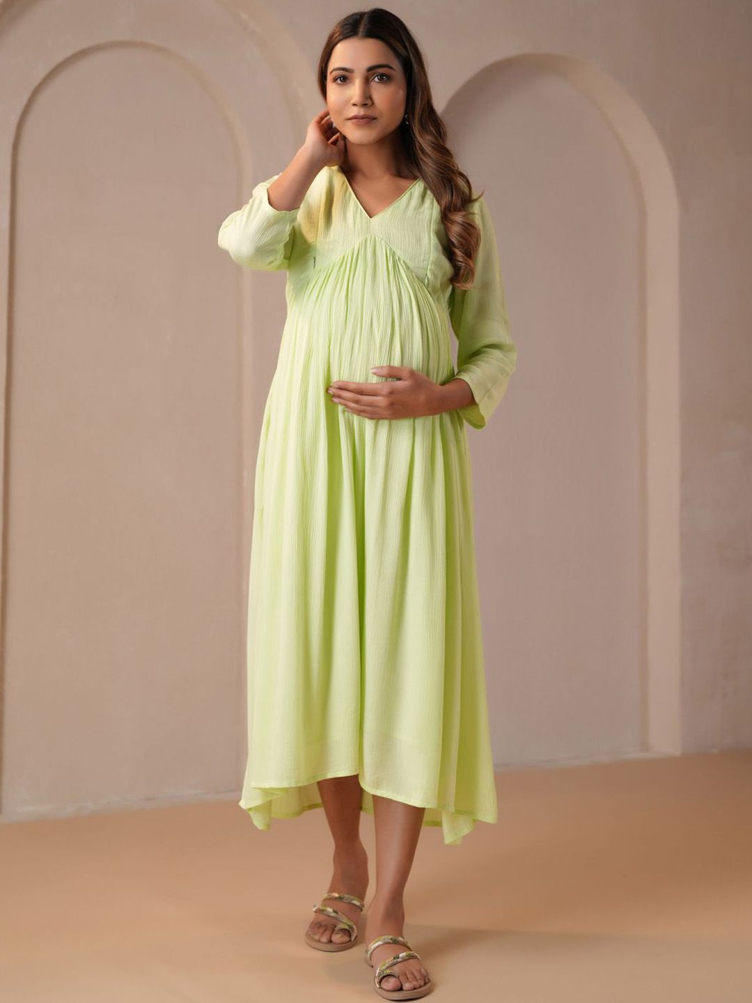Dhiyona AY Women's Fit & Flared Maternity Ethnic Dresses