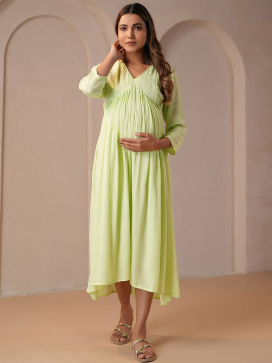Dhiyona AY Women's Fit & Flared Maternity Ethnic Dresses