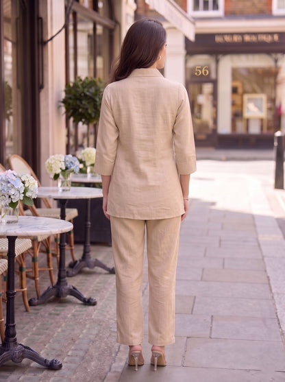 Hiral Tan Embroidery Co-ord Set