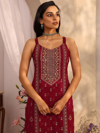 Dhiyona LL Women Ethnic Motifs Printed Regular Kurta with Palazzos & With Dupatta
