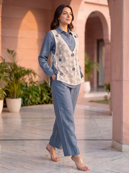 Opela Indi Embroidery Bib Style Co-Ord Set