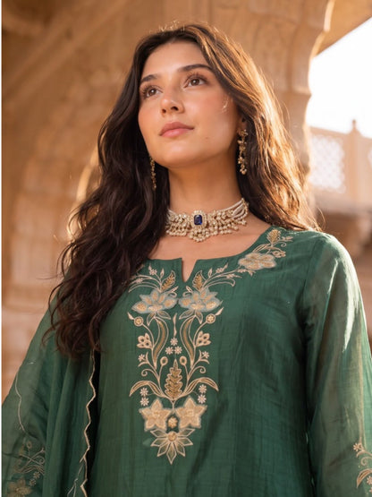 Opela Pine Embroidery Suit Set