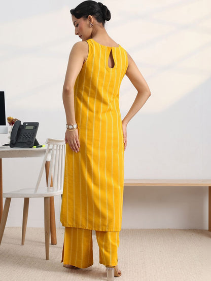 Women Striped Regular Kurta with Palazzos