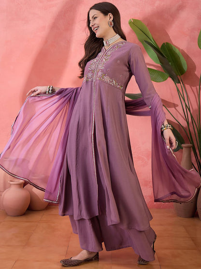 Dhiyona SN Yoke Design Anarkali Kurta Set With Dupatta