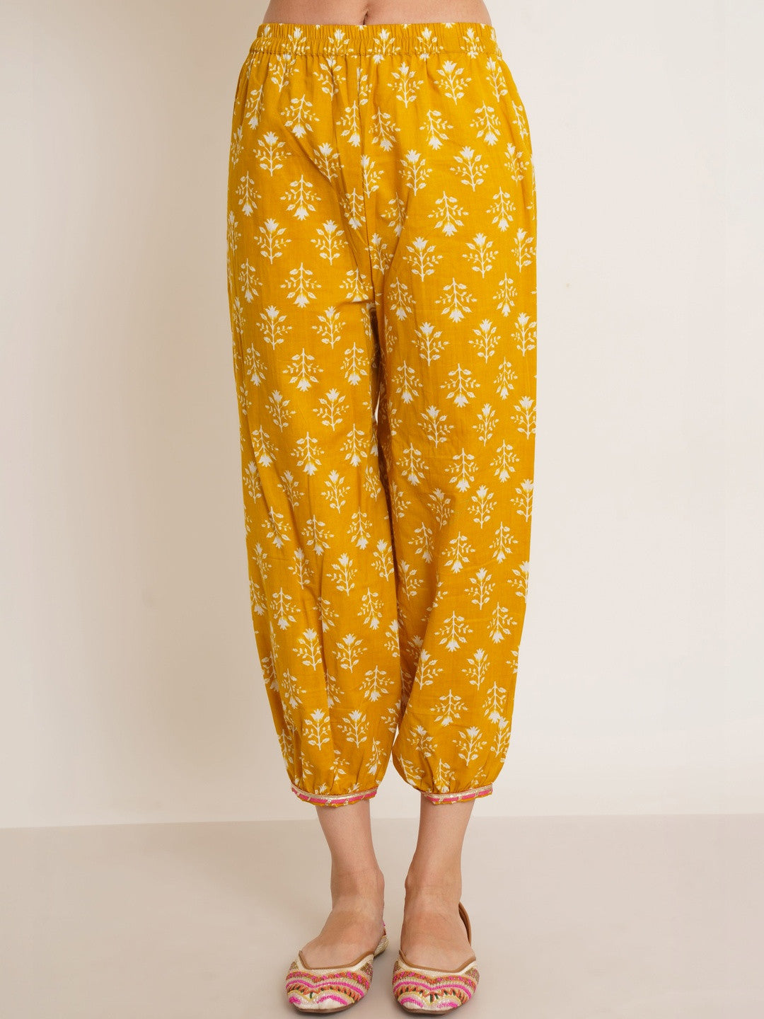 Women Ethnic Motifs Printed Empire Pure Cotton Kurta with Dhoti Pants