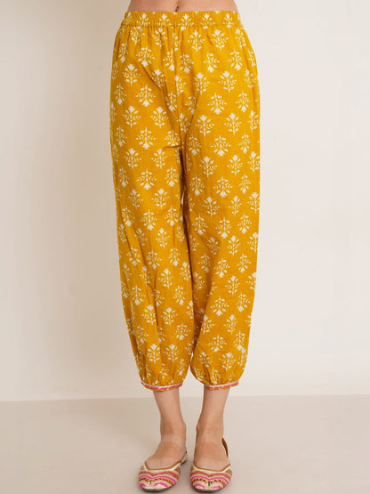 Women Ethnic Motifs Printed Empire Pure Cotton Kurta with Dhoti Pants