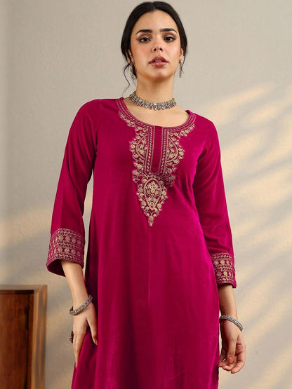 Dhiyona LL Women Ethnic Motifs Embroidered Kurta with Palazzos & Dupatta