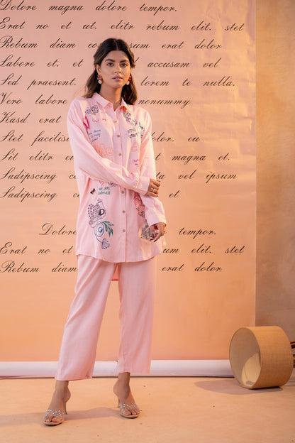 Param candy embroidery cotton co-ord set