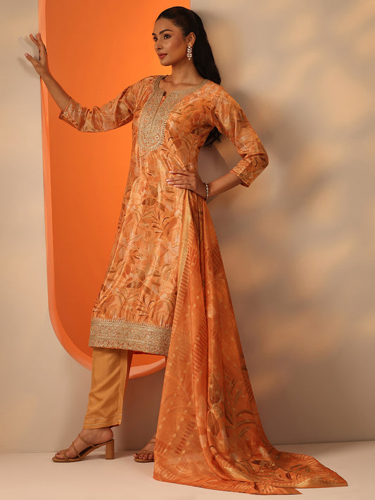 Women Floral Printed Regular Kurta with Trousers & Dupatta