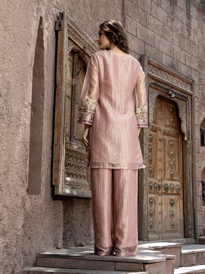 Pavni Blush Full Work Heavy Suit Set