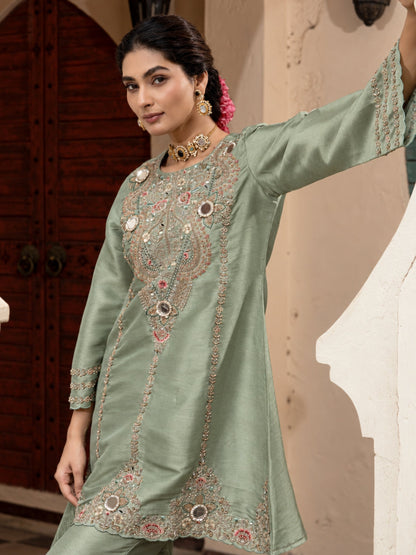 Pavni Matcha Full Heavy Work Suit Set