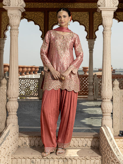 Pavni Rose Full Handwork Farshi Suit Set