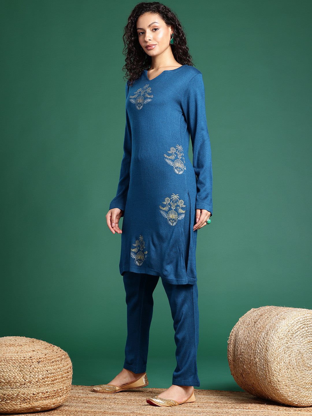 Ethnic Motifs Printed Regular Kurta With Trousers