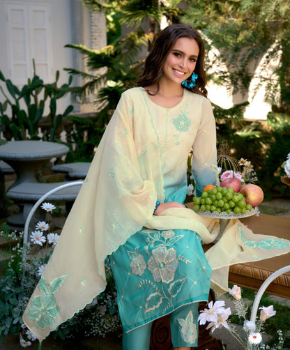 Chanchal softblue full work suit set