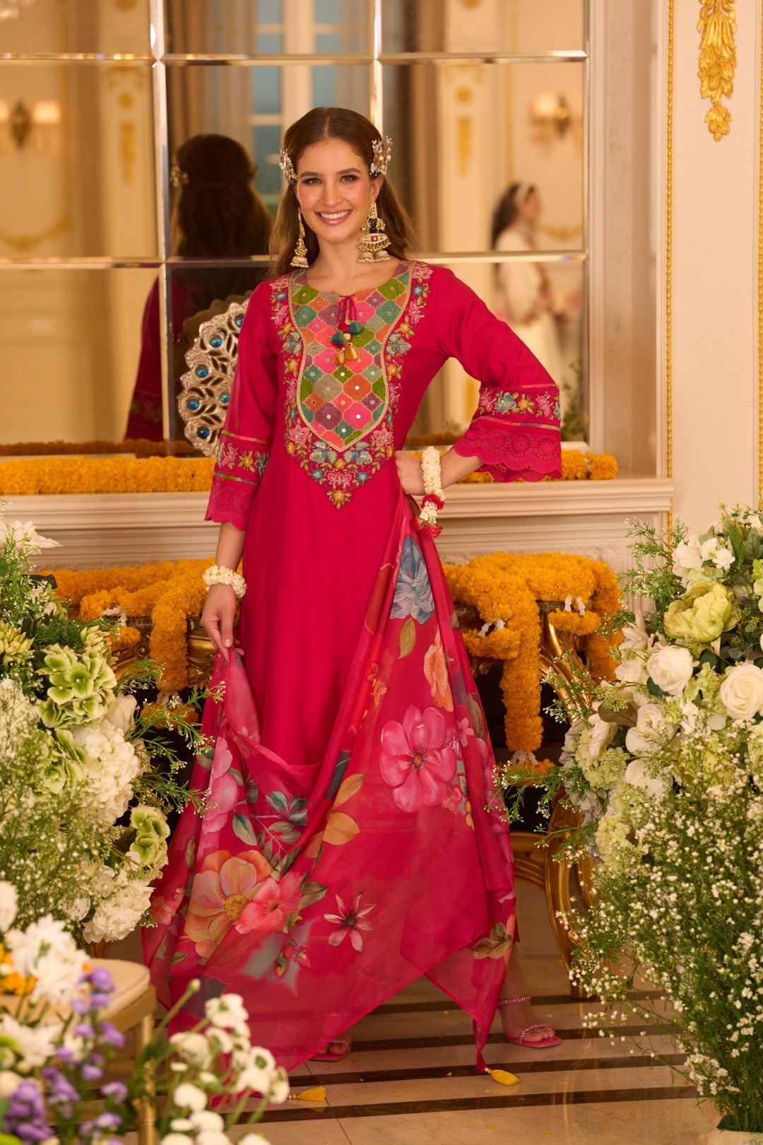 Nazia Rouge Embroidery Full Work Suit Set
