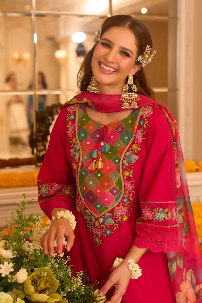 Nazia Rouge Embroidery Full Work Suit Set